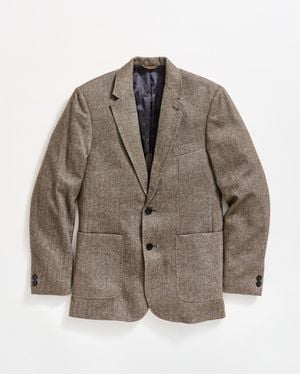 Billy Reid Virgin Wool Herringbone Walton Jacket - Brown
