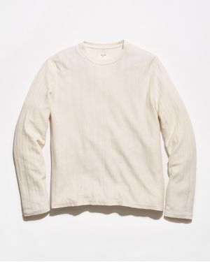 Billy Reid Herringbone Crew - Natural