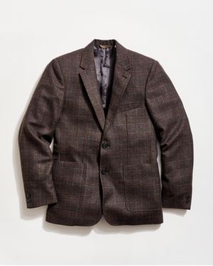 Billy Reid Virgin Wool Plaid Walton Jacket - Brown