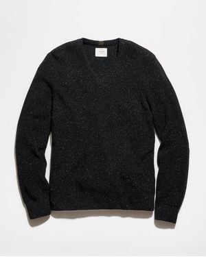 Billy Reid Donegal Rib V-Neck Sweater - Black