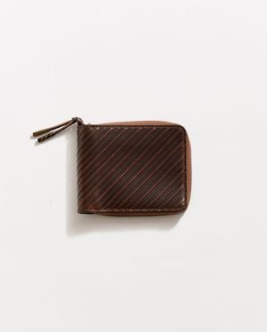 Billy Reid Leather Zip Wallet - Brown