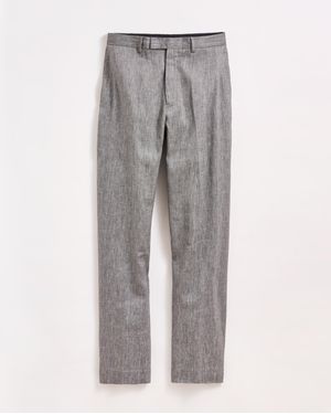 Billy Reid Micro Herringbone Edwin Trouser - Gray
