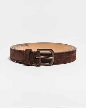 Billy Reid Billy's Suede Belt - Brown