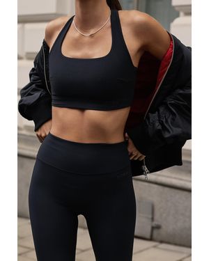 Björn Borg Studio ribbed racerback bra - Schwarz