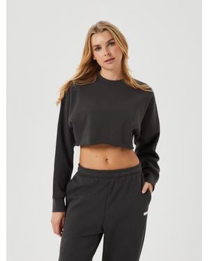 Björn Borg Studio oversized cropped crew - Schwarz