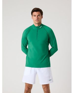 Björn Borg Borg golf midlayer half zip - Grün