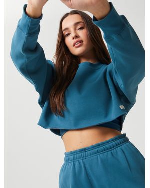 Björn Borg Studio oversized cropped crew - Blau