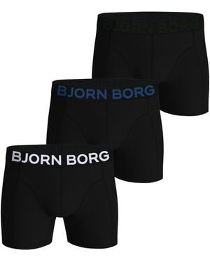 Björn Borg Organic cotton stretch boxers 3-pack - Schwarz