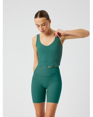 Björn Borg Studio ribbed v-neck top - Grün