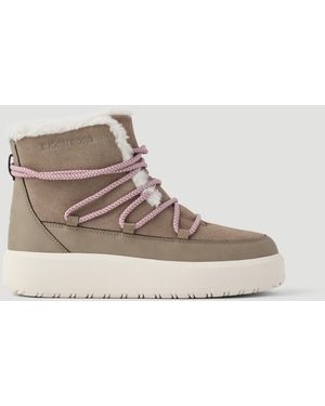 Björn Borg Wooly lace up boots - Natur