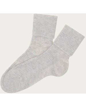 Black Accessories Barely Cashmere Bed Socks - Grey