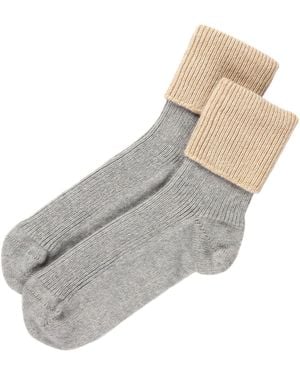 Black Accessories Ladies Parchment And Cashmere Socks - Gray