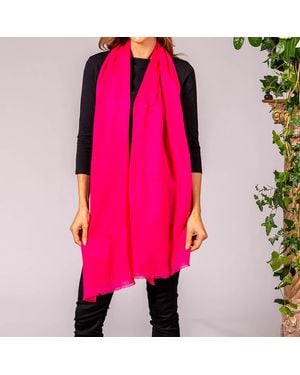 Black Accessories Cashmere And Silk Wrap - Pink