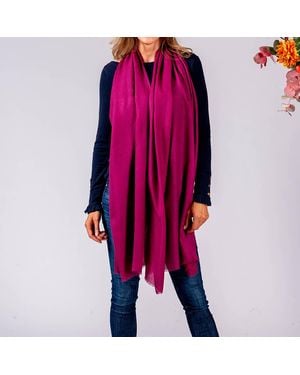 Black Accessories Damson Dream Cashmere And Silk Wrap - Multicolour
