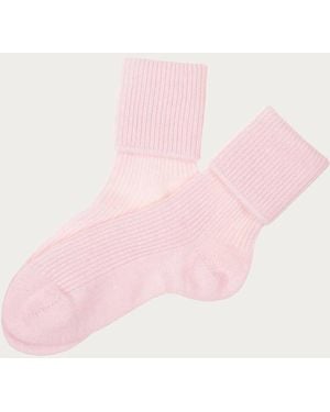 Black Accessories Barely Cashmere Bed Socks - Pink