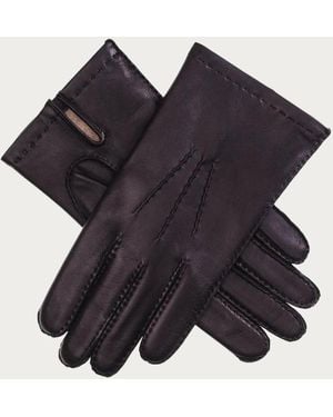 Black Accessories Cashmere Lined Leather Gloves - Black