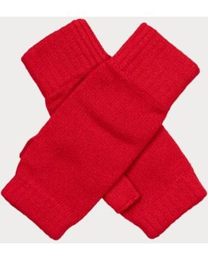 Black Accessories Ladies Ruby Cashmere Mittens - Red