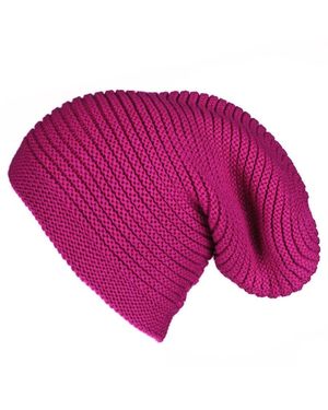 Black Accessories Raspberry Cashmere Slouch Beanie - Purple
