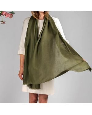 Black Accessories Tree Cashmere And Silk Wrap - Brown
