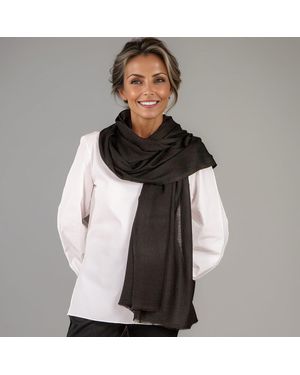 Black Accessories Sustainable Modal Wrap Scarf - Black