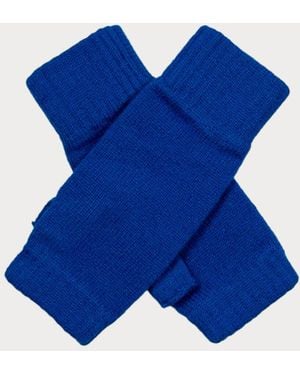 Black Accessories Ladies Sapphire Cashmere Mittens - Blue