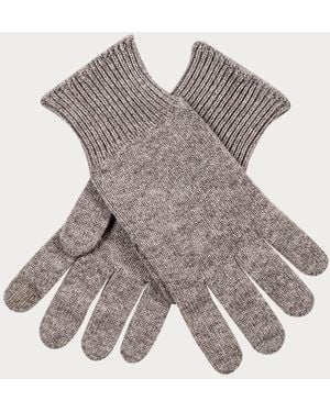 Black Accessories Touch Screen Cashmere Gloves - Grey