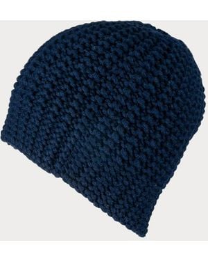 Black Accessories Panocchia Cashmere Beanie Hat - Blue