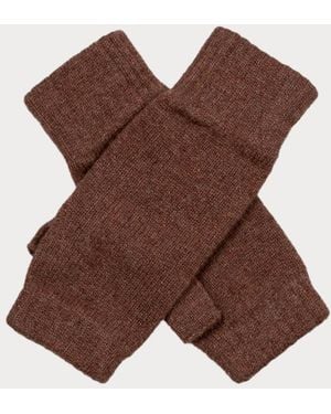 Black Accessories Ladies Auburn Cashmere Mittens - Brown