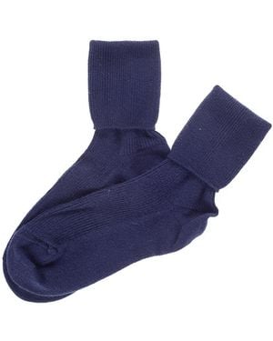Black Accessories Ladies Cashmere Socks - Blue