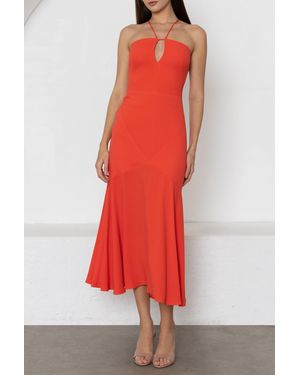 Black Halo Kiri Midi Dress - Red
