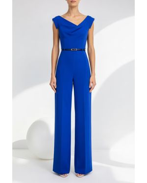 Black Halo Jackie Jumpsuit - Blue