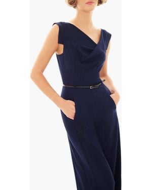 Black Halo Classic Jackie O Jumpsuit - Blue