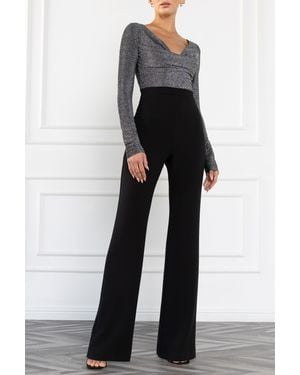 Black Halo Rafaela Colour Block Jumpsuit - Blue
