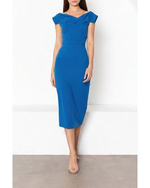 Black Halo Jacqueline Midi Dress - Blue