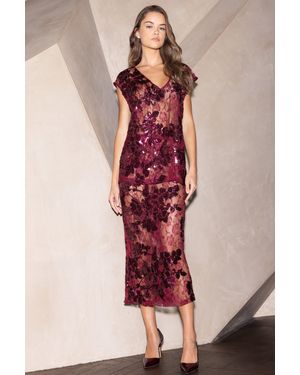 Black Halo Lumine 2pc Midi Set - Red