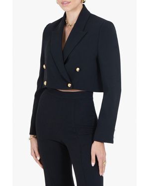 Black Halo Hugo Crop Blazer - Blue