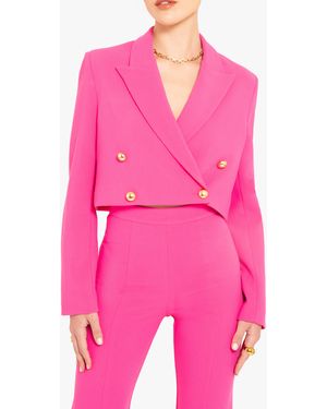 Black Halo Hugo Crop Blazer - Pink