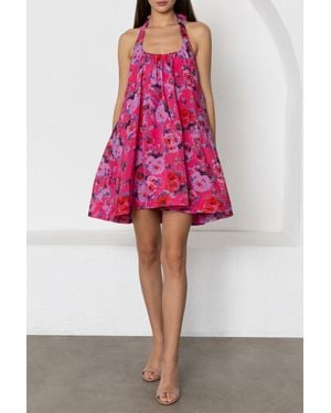 Black Halo Lovie Mini Dress - Pink