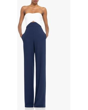 Black Halo Jada Color Block Jumpsuit - Blue