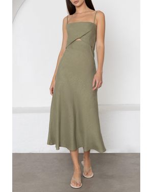 Black Halo Jada Midi Dress - Green