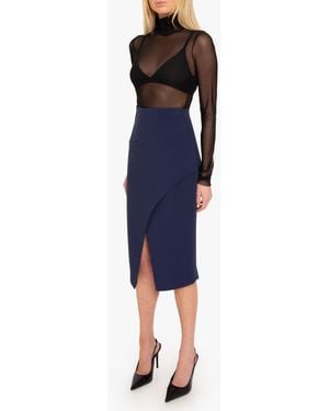 Black Halo Juma Pencil Skirt - Blue