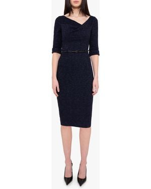 Black Halo 3/4 Sleeve Jackie O Dress - Blue
