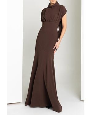Black Halo Adelina Gown - Brown