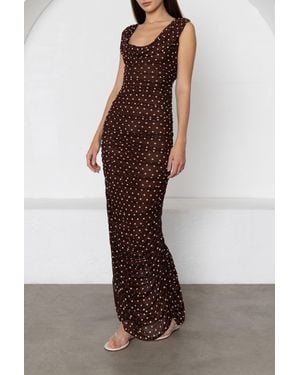 Black Halo Evangeline Maxi Dress - Brown