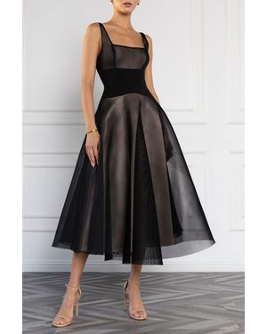 Black Halo Vivi Midi Dress - Black