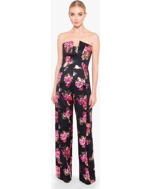 Black Halo Women's Lena Strapless Rose Print Playsuit Romper - View #4