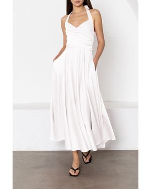 Black Halo Noelle Midi Dress - White
