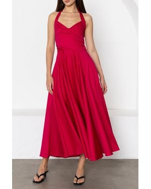 Black Halo Noelle Midi Dress - Red
