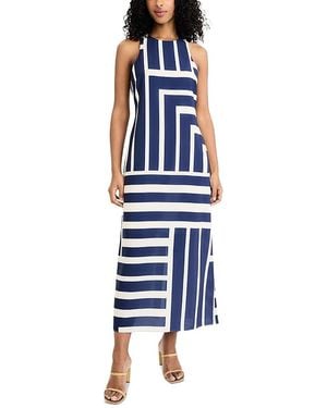 Donna Morgan Maxi Dress With Keyhole - Blue