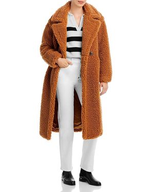 UGG Gertrude Long Teddy Coat - Brown